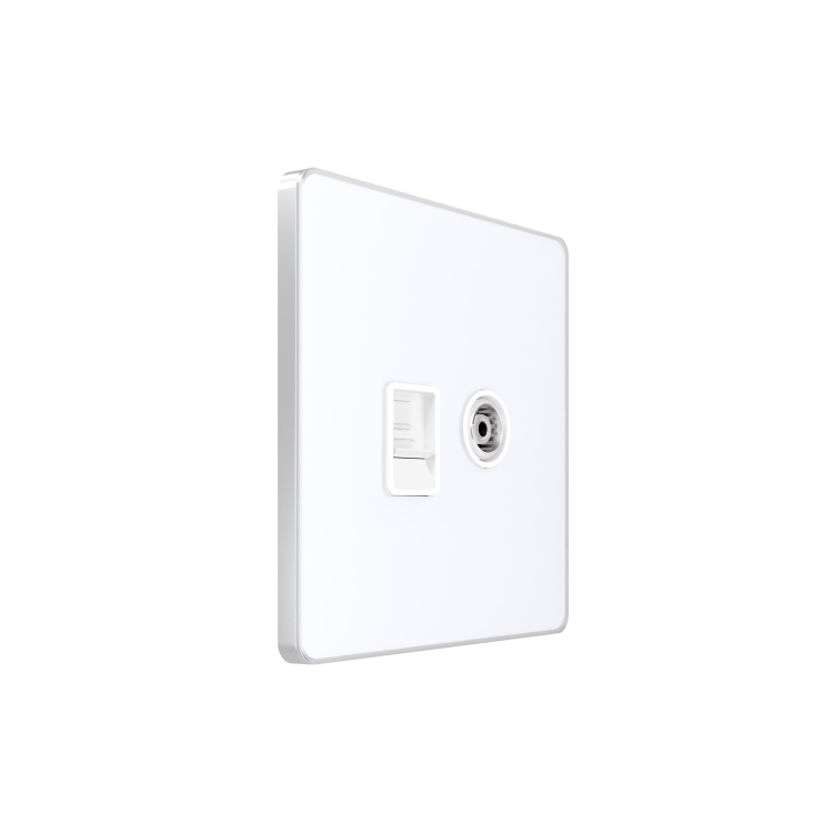Systeme Electric Systeme Infinity Арктический лед Розетка информационная TV/FM и RJ-45 кат.5е (FSE000189) превью в интернет-магазине электрики Форум Электро в Москве