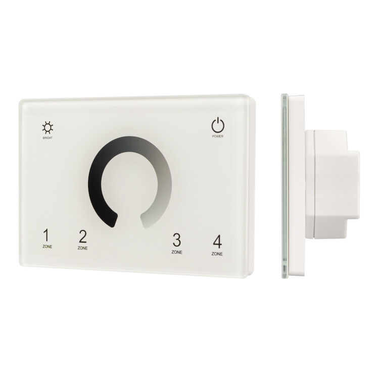 Картинка Arlight Панель Sens SMART-P79-DIM White (230V, 4 зоны, 2.4G) (IP20 Пластик, 5 лет) (028398) в интернет-магазине Форум Электро в Москве