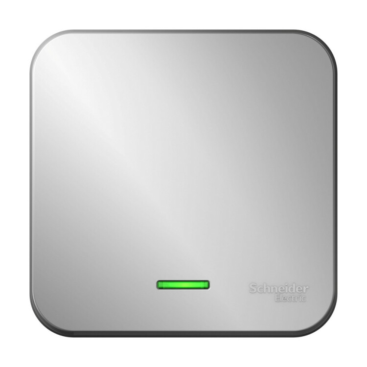 Картинка Systeme Electric Blanca наруж Алюминий Переключатель 1-клавишный с подсветкой 10А, 250B, изолир. пластина (BLNVA106113) в интернет-магазине Форум Электро в Москве