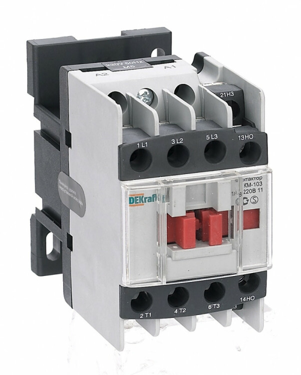 Dekraft Контактор 18А 110В АС3 1НО+1НЗ КМ-103 (22112DEK) превью в интернет-магазине электрики Форум Электро в Москве Dekraft Контактор 18А 110В АС3 1НО+1НЗ КМ-103 (22112DEK) превью в интернет-магазине электрики Форум Электро в Москве