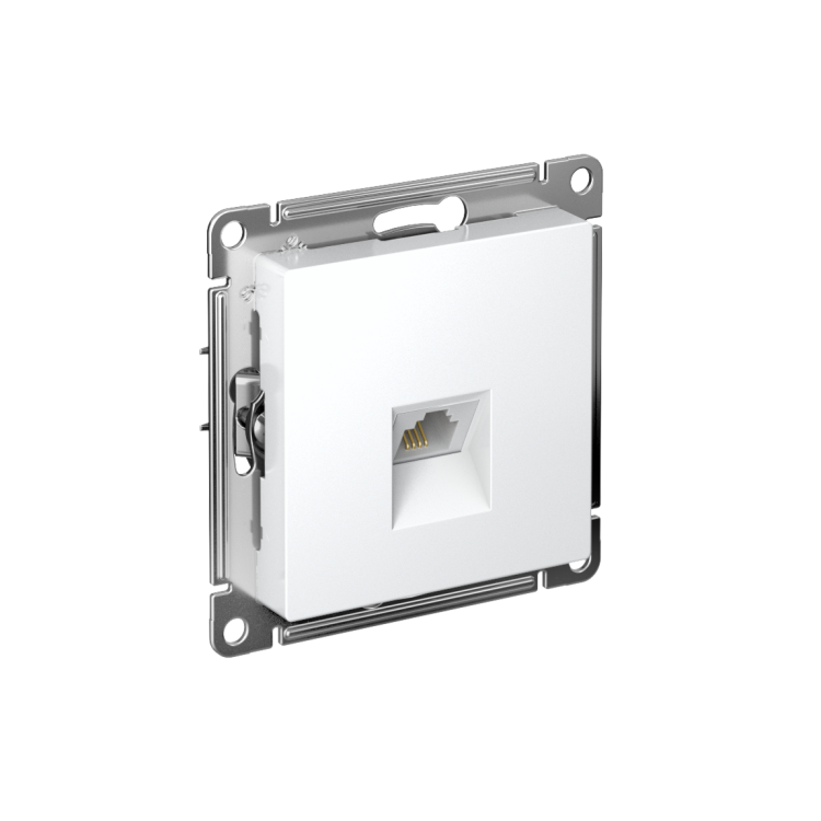 Картинка Systeme Electric AtlasDesign Бел Розетка телефонная RJ11, механизм (ATN000181) в интернет-магазине Форум Электро в Москве